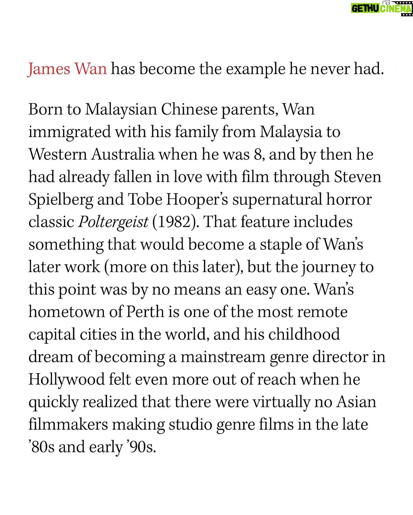 James Wan - 35.3K Likes - I want to thank everyone at the @HollywoodReporter for featuring my career in their #RaisingOurVoices issue with countless creatives that I admire. I’m truly humbled by this recognition!
My achievements wouldn’t have been possible without my family and the incredible team and partners that I have around me. And most importantly, thank you to all who have watched and supported my films and allow me to pursue my childhood dreams on a daily basis.
It’s been an incredible ride that I look forward to continuing for many decades to come. #aapiheritagemonth http://bit.ly/thrtitanjw