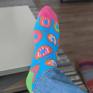 James Willems Instagram - "One does want a hint of color" #DonutSocks #foot