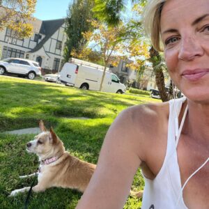 Jana Lee Hamblin Instagram - Back enjoying taking walks - and breaks- with Pip. 
It’s been a hard 6 months of grieving. I can begin to see the light and joy again in my world.
Sending love to those who are struggling and to those who are thriving … and everyone in between. ❣️

PS- cheesy music for effect! 😁