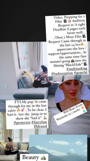 Janab Kareem Instagram - A few days behind due to the “black hole”.. about now about to go back in the “black hole”.. bahhhh… , but grateful 💯 ….post over load because I have to jump on some sides scripts for feature film audition request and to get on my current project and life … much love and fyi.. positive vibes are contagious… know your worth.. and appreciate the gems that bring you light ✨ 🌸  #actress🎬 #humanitarian #positiveenergy #pup #puplove #film #feature #prepwork #fashionstyle #boho #eventprep 👗 💄