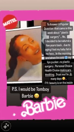 Janab Kareem Instagram - #realtalk #actress #pronatural #plasticsurgeryillness #janabkareem #noplasticsurgery #plasticsurgery #health #personalchoice #barbie #barbiesong #barbiegirl