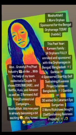 Janab Kareem Instagram - #mashallah❤️ #actress #humanitarian  #gambia #bengal #bangladesh🇧🇩 #orphansupport #orphanlove #militaryveteran