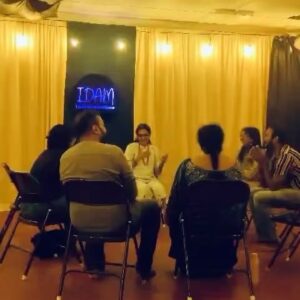 Janaki Sabesh Instagram - What can bring 6 strangers together in 90 minutes? A magic unfolded around this at the 'Flashback' event I facilitated at @idam_thespace Kodambakkam on Saturday. 
It was a ride into our past with photographs, objects and special memories from our lives. We sat in a circle, slowly warming up to introductions about ourselves. Then each of us went back in our own time machines to fetch back memories that evoked beautiful emotions in us.
Nithya, started off with an exploration of 'Can a metro train journey be viewed from the lens of a life presented with new opportunities?'. All of us had a train story for sure. So we shared stories of fears, broken hearts, food memories and inspirations connected to train journeys. 

It was such a heartwarming moment when Nithya shared a newspaper report on a similar session that I had facilitated 5 years back!

Selvi, took us to her days in the 1960s when commute to school was in horse carts through dark and dense hilly routes. She also recalled a heartwarming story of her reunion with her school best friend after many years, something that we think would happen only in movies. 

As everyone listened in awe, the conversations seamlessly moved to objects that we held dear. From a miniature typewriter, to books and watches passed on through generations, to cherished gifts from an ex-girlfriend, each of us were now talking about our most personal stories without the fear of being judged. And that's what an intimate group session like this can do. 

It was turning into a deep and intense, yet safe space for sharing, as each participant took cue from the previous story and expressed theirs. A warm connect blossomed through the flashback ride we took together. 

I find it apt to say that every kind of story had its 'idam' (place) there! 

As we ended with some soothing lemon tea and butter biscuits, my heart was full and thankful for yet another evening where stories brought a group of strangers together♥️

#flashback #storytelling #magic #momentswithmaajanaki