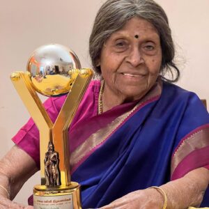 Janaki Sabesh Instagram - My heart is full today. Holding this precious award in my hand that is more of an affirmation for having chosen the right direction as a storyteller. I feel extremely happy to have received the 'Siraar Kadhai Sirpi' award (roughly translating to sculptor of stories for children) for storytelling, from the prestigious Paavai Group of Institutions, @paavaiedu as a part of Paavai Awards 2022.

Why is this moment very special? 
Few years ago when I decided to shift all the gears in my career into storytelling, it was difficult for everyone to be onboard. Could storytelling really be a standalone profession? Despite this big question, they strongly believed in me and my decisions. 

Being a storyteller is an opportunity to sow the seeds of imagination in hearts and minds. With every story shared with children and adults across age groups, I sense how the values in the stories rub off on me as a person too. 

In this exciting journey, as I continue to hone my skills, trust my diverse work experiences, and be committed to the process that unfolds, I owe a lot to the self-made woman in the picture (swipe right) my Athai who is my cheerleader at all times. In fact when I wanted her to pose with the award for a photo, the joy and pride she expressed for me was matchless. 

A big thank you once again to @paavaiedu Paavai Group of Institutions, Founder and Chairman, Shri Natarajan Varadappan sir, Smt. Mangai Natarajan ma'am (correspondent), and @avantinatarajan (Director, Student Affairs) for felicitating me with this award and recognizing storytelling as a powerful transformative art form. Elated to have received the award from Padma Shri Dr. Sirpi Balasubramaniam sir, a renowned Tamil writer, and poet, and also shared the awards stage with luminaries from various fields. 

An award is always a gesture of appreciation that fuels us to do more. So here's a promise to myself, to touch more and more hearts through stories.

Swipe further to see more moments from the event and the pride in Athai’s face as she celebrates the special moment with me.

#storyteller #gratitude #award #journey #believing #maajanaki