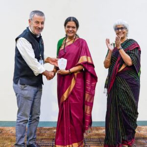 Janaki Sabesh Instagram - When my daughter @dhwanisabesh and I wrote Paati’s Rasam, we had no idea that we will be soaking in the warmth and love of children & adults from all over the country for our book.

Last week, was the announcement of the winner of the @jarulbookawards and we were evidently amidst a sea of joyful children. The ‘Children’s Choice Award’ was to be declared. About 10,000 children had voted for their favourite among the top three nominations - "Paati’s Rasam", "Sometimes Mama Sometimes Papa" and "Giggi and Daddy". We had these two equally brilliant books contesting for the position, alongside Paati’s Rasam. 

And when they finally announced Paati's Rasam as the winner, the young audience sprang up from their seats letting out squeals of delight. Yes! Paati’s Rasam won the 2023 National Jarul Book Award. 

After the felicitation, I had a great time talking to children as they shared their dreams of becoming an author, spoke of how much they loved the book, and that they would love it if we could visit their school. The warmth I was receiving in these conversations was proof enough that Paati’s Rasam had won the hearts of children. In fact, there was a child who came to me during this event, wanted to hug me, and shared how she had associated the story of Paati’s Rasam to the loss of her pet.

So grateful for this recognition from the National Jarul Book Awards, held at the American School of Bombay. A heartfelt thank you to the children who voted for ‘Paati’s Rasam’ and the parents, teachers, and all adults who have welcomed this book into your homes.

A big thank you to @shobhavish of @karaditales, our publisher, who believed in the story! Thank you to Vaijayanthi @vay.jay who did the storyboard, & Pallavi Jain @this.beleaf our illustrator, who wove magic into the book! It has been such a gratifying journey so far with this book, and we are sure it will continue to touch more hearts globally as well.

What felt more special for me is that I wore my Amma’s koorapudavai, which felt like a warm hug for celebrating our success. Swipe to see videos and pictures of us soaking in the warmth of children’s love and cheers for us.