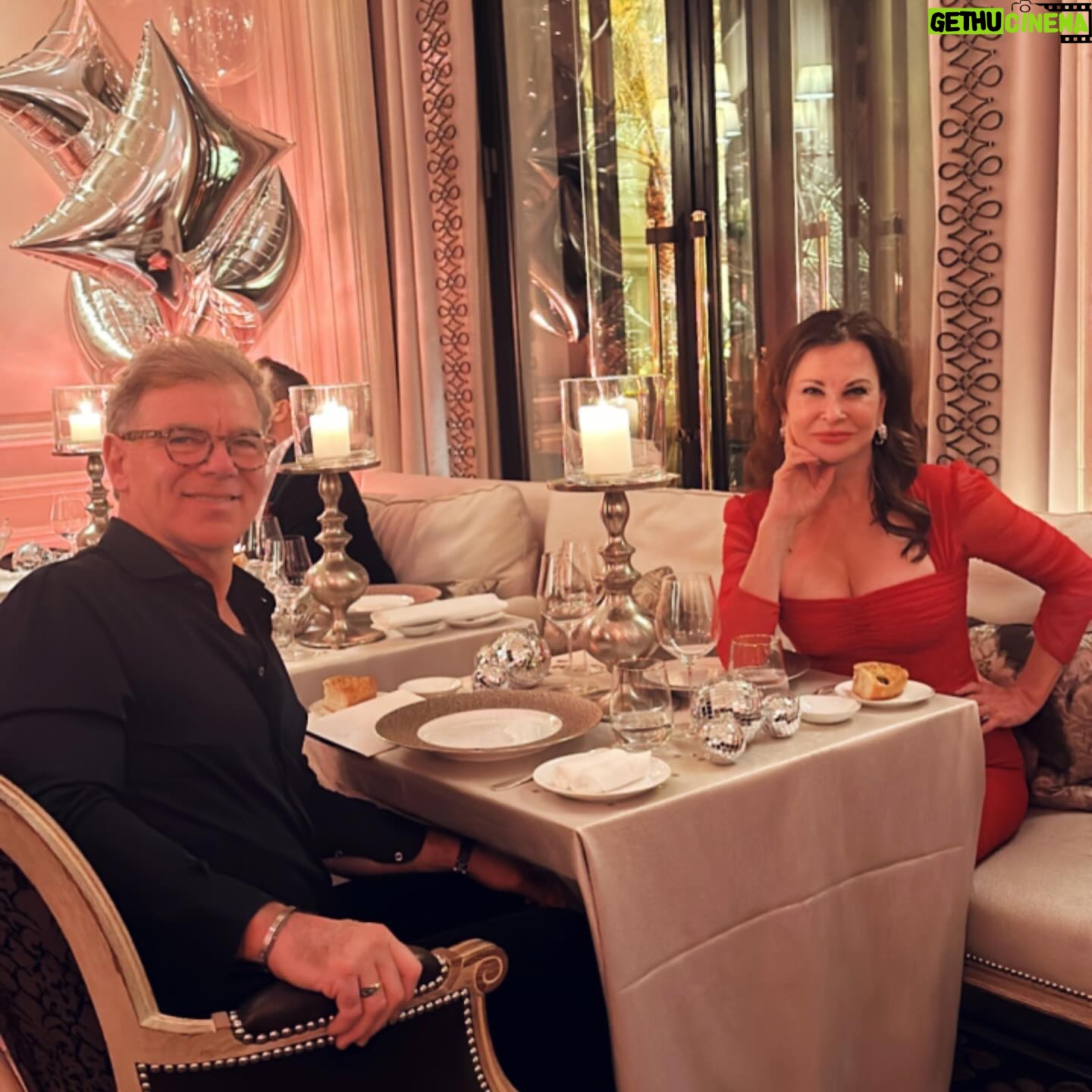 Jane Badler - 2K Likes - This was my big birthday celebration.. Total glamour and decadence at the extravagant, elegant Parisienne hotel @fsgeorgevparis .. I wore my red Dolce Gabbana dress i had been saving and my birthday shoes crystal @louboutinworld .. Here with the man i have spent the last 34 years of my life with.. a fantasy night .. dec 31, 2023