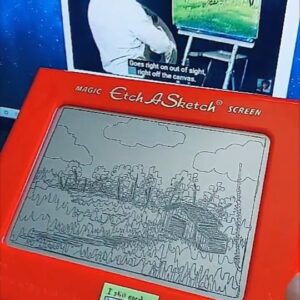 Jane Labowitch Instagram - Throwback to episode 2... Episode 7 filming this week! 😱 #bobross #etchasketch