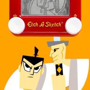 Jane Labowitch Instagram - Revisiting an oldie I etched 4 years ago 🗡️ still one of the most beautiful cartoons I've ever seen 🧡

#etchasketch #etchasketchart #samuraijack #samuraijackart