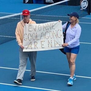 Jane Leeves Instagram - I love tennis but I especially love my dear friend John McEnroe who has taken a very important stand at the Australian Open. Game, set and match.