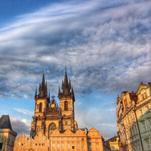 Janek Rubeš Instagram - #prague #oldtownsquare #tyn #clouds #sunset