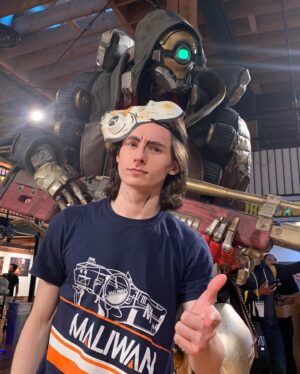 Jared Gilmore Instagram - I had a blast at the Museum of Mayhem this evening, I got cell shaded and took a pic with a fellow Vault Hunter ... Yes, I’m a dork and it’s brilliant. Got my hands on some merch and have only managed to get myself more Digi-hyped for this game #borderlands3 
All I gotta say is thanks @borderlands and @nerdist for putting on a truly badass event
#letsmakesomemayhem #Borderlands #fl4k