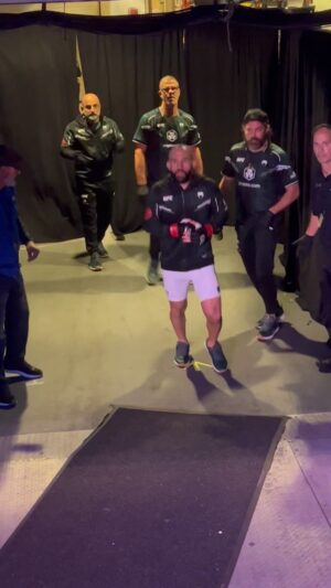 Jared Gordon Instagram - Wait for it….a little surprise before I made the walk
.
.
.
#ufc295 #ufc #lucky #almost