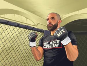 Jared Gordon Instagram - Illustration I made of @jaredflashgordon 
A man who surprised me with his kindness, passion and amazing story 🙏🏻🔥
#blastcrew
.
.
.
.
.
#art #ufc #artistsoninstagram #illustration #keepblassing #jaredflashgordon