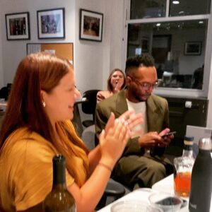 Jasmine Pierce Instagram - I produced @kimkardashian’s monologue this week (a bunch of geniuses wrote it) with @mikedicenzo’s help and I couldn’t be more proud of how it turned out! It was an honor to teach her how to hold for laugh.
Also wrote People’s Kourt with @heidilgardner & @chloeiscrazy and the endless support of @alisonagates & @streeterseidell. 
I can’t thank everyone enough, our super hot cast, @krisjenner, @khloekardashian, @iamhalsey, @melissavcomedy, our crazy talented design departments and crew, and most of all Kim Kardashian who made this maybe my best work week so far. 
1 - She left this for me on Friday before we even rehearsed it. Truly the kindest host. 
2 - @mikeyfuntime said he would pay me $1,000 to write this in and still hasn’t paid. 
3 - Our spectacular set dept took my stage direction of “pinks and nudes a la KKW” and made it a reality. 
4 - Hotties. 
5 - Heidi finding out what it really means to be KKW. 
6 - @alex3nglish I believe is technically on cast now. 
7 - @meganfox 
8 - “(PETE AND CHLOE LICK TONGUES)”
9 - Amazing new writer @nnessleigh at her first after party and somehow it’s this one. 
10 - My favorite person on earth, AfterPunkie. @punkiejohnson when the Kardashians ask you to turn up the volume on their party, you do it. 

So lucky to be able to utilize every single skill I have in one amazing day. 

#KKWonSNL #KKwonSNL