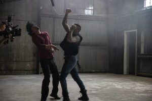 Jason David Frank Instagram - This upcoming fall the world will see Jason in Legend of the White Dragon @lotwhitedragon. The movie has so many intense actions scenes that you will be blown away. Check out this behind the scenes pictures of Jason, Aaron Schoenke @aaronschoenke @batinthesun in a battle between Erik Reed and Jai. #lotwd #legendofthewhitedragon #jasondavidfrank #ripjdf #ripjasondavidfrank #erikreed #jai #whitedragon #dragonprime #batinthesun #batinthesunproductions