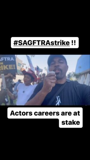 Jason George Instagram - If you’re wondering why your favorite shows aren’t going to be back for a while

It’s because @sagaftra and @wgawest are on #strike

The #unions that represent #actors and #writers are fighting for a fair contract so that the majority of members who are just #workingclass folks in each  #profession can #paytherent 

If you want to help:

1)REPOST to raise awareness—most actors are NOT #RICH in fact,  86% of #Sagaftra members don’t earn the $27,000 needed to qualify for #healthinsurance 

2) #DONATE to @sagaftrafound  which  gives #grants to people in financial need because of the strike 

3) JOIN US on the picket lines all across the country and let folks know that #workers are united against #corporategreed