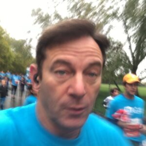 Jason Isaacs Instagram - Don't post and run kids - it's dangerous and, adults, it makes your jowels bounce. 
Great day, great cause. Come along next year and ensure your comfy seat behind the velvet rope in the afterlife.  Or give now and delay entry... #rbcraceforthekids 
@greatormondst 
#myfeethurt