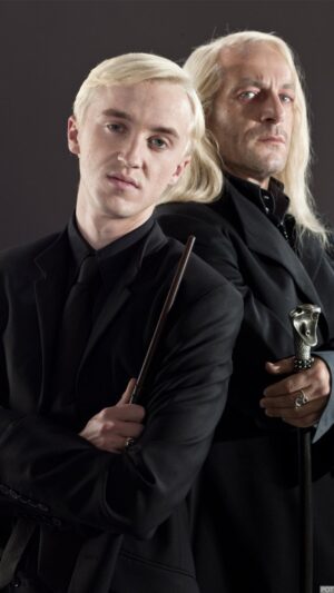 Jason Isaacs Instagram - Draco and Lucius connect as part of @BritishRedCross #PowerOfKindness #PhoneAFriend. Try it. #HarryPotter #StayHomeSaveLives @t22Felton #TomFelton
