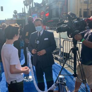 Jason Maybaum Instagram - Felt great to be back on a red carpet, well this one was blue #lucapixar @disneyplus
