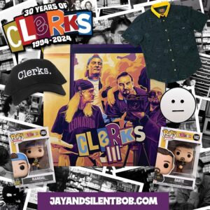 Jason Mewes Instagram - 30 years ago today history was made when CLERKS debuted at Sundance Film Festival. The beginning of a beautiful era of cinema that has changed our lives forever. Celebrate 30 Years of CLERKS with us, when you spend $30 or more on your order get a FREE Clerks Shirt! Find all things Clerks and more at our *link in bio*

#clerks #anniversary #movies #kevinsmith #jayandsilentbob
#jaymewes