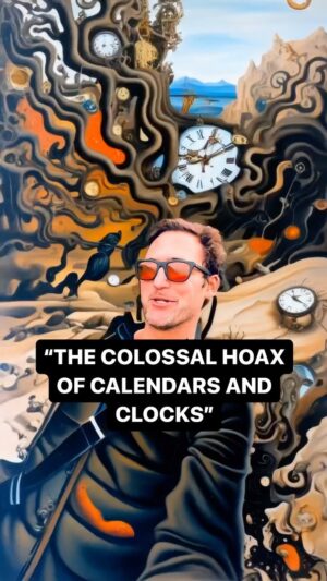 Jason Silva Instagram - THE COLOSSAL HOAX OF CALENDARS AND CLOCKS is a phrase from E.E Cummings alluding to the fiction and tyranny of linear time and the mechanized cognition of the “default world” against the deeper truth of poetic time. #poetry #art #ai #aiart #psychedelic #healing