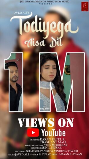 Javed Ali Instagram - ✨Celebrating a major milestone!🥳 Our song “TODIYEGA AISA DIL” sung by the legendary singer Javed Ali has crossed over a million views on Youtube!🎉 Thank you to all the beautiful souls who have shown us so much love and support.🙏🏼 We are beyond thrilled and grateful for this amazing achievement.💫 Let’s keep spreading the magic of music together!🎵✨

Producer @karanrimofficial 
Executive Producer @medhekarvipin 

Featuring @shardulpandit & @vindhyatiwary 

Singer @javedali4u 
Lyrics @amturazofficial 
Composer @amaanars786 & @_ayaan_vajid_ 

Directed by @sunilkamalvitthal 

#JavedAli @RisingIndieMusic #NewSongAlert #ComingSoon #TODIYEGAAISADIL #shardulpandit #VindhyaTiwari #MusicVideo 
 #TODIYEGAAISADIL #JavedAli #MillionViews #Grateful #MusicMagic #1million