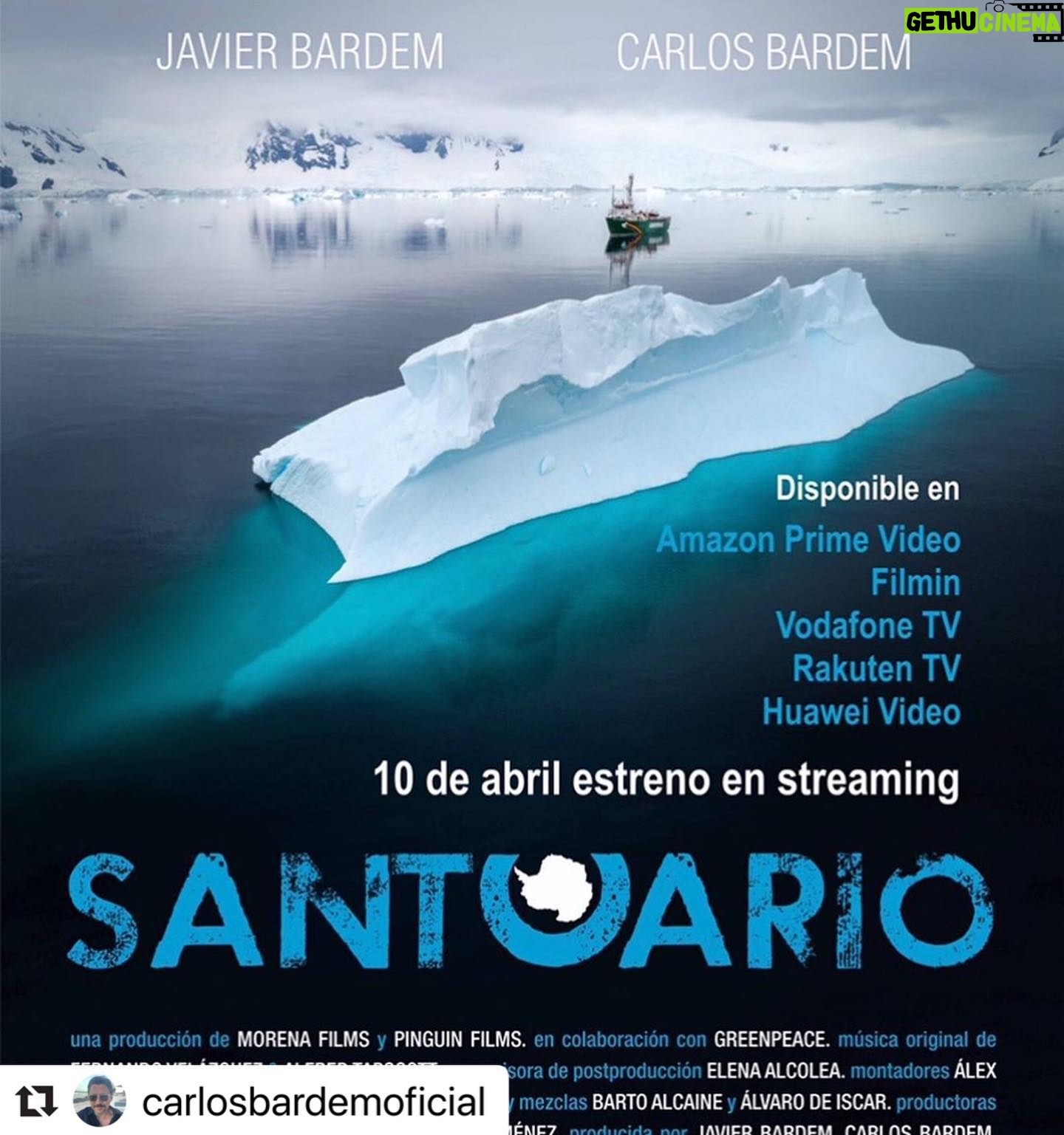 Javier Bardem - 13.5K Likes - Ya puedes ver SANTUARIO en streaming y disfrutar de un viaje increíble por la Belleza Antártica: las más bellas catedrales son las que alza la naturaleza. El elogio de la forma, de lo gótico o Bauhaus a la última vanguardia. Sobrecoge verla. Algunos explicaremos esta belleza desde la ciencia, otros verán en ella la mano de un Creador. Da igual. Lo importante es que todos lleguemos a la misma conclusión: hay que proteger y legar esta belleza.
Únete y firma en:
protecttheantarctic.org
Santuario está disponible en @primevideoes @enfilmin @vodafonetves @rakutentv_es @huawei y próximamente estará en @cerogram
.
Beauty Antarctica: the most beautiful cathedrals are those that build nature. The praise of the form, of the Gothic or Bauhaus to the last vanguard. It is overwhelming to see it. Some will explain this beauty from science, others will see in it the hand of a Creator. Does not matter. The important thing is that we all reach the same conclusion: we must protect and bequeath this beauty.
Join and sign in:
protecttheantarctic.org
.
#repost @carlosbardemoficial
.
#protectantarctic #santuarioantartico #nohayplanb #nohayplanetab #icebreaker #sailing #artic #antarctica #iceberg #catherdral #art #arquitectura #architecturelovers #greenpeace #javierbardem #instagram #picoftheday #savetheplanet #santuario #sanctuary