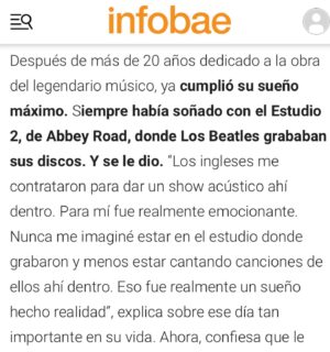 Javier Parisi Instagram - Buen domingo para todos☀️💫 les comparto la nota que salió hoy en Infobae, pueden leerla online entrando a Infobae.com o en mi canal de difusión. 
Have a fab Sunday folks, this is an interview that came out today. 

I love you all ❤️
с любовью 
Paljon rakkautta
愛を込めて
Com amor
.
.
.
.
#javierparisi #impersonator #johnlennon #lennon #lennontribute #tributetojohnlennon #beatleband #ultimateimagine #thebeatles #beatles #imaginejohnyoko #databeatle #lennonargentino #news #entertainment #ジョンレノン #eternallennon #lennonlookalike  #johnlennontribute #sammendes #sammendesdirector