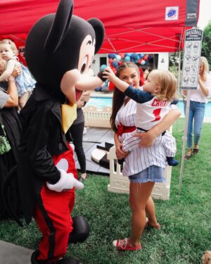 Jax Taylor Instagram - Brittany has been thinking about this party since before Cruz was even born and the day finally came where her dream birthday for our son came alive. Many thanks to all our friends and family who joined us on a busy weekend in California with it being Easter and Coachella. Cruz is so blessed to have so many friends/family we could not have imagined a better first birthday for our little slugger. We couldn’t have had such an amazing day without the help from amazing planners and vendors! All the party details are tagged below. ⚾️❤️💙 Photographer:
@ashleyrobertsphotos
Design/Coordinating:
@picnic_and_petal 
Coordinating/Balloon Installation: @glitzandgather 
Marquees: 
@alphalitlosangeles 
Custom Shelter 
@ezupshelters 
Softplay:
@modernkidsplaycompany
Custom Concession Stand: 
@darkmarqueedesigns
Pretzels: 
@worldsbestpretzels 
Popcorn: 
@thepopcorner 
Cake: 
@thegateauxshoppe_
Custom Cookies 
@megans.bakes
Custom Macarons: 
@boymama_bakes
Custom Cake Pops: 
@sweetdessertsbymaribel
Custom Neon Sign:
@britelitetribe
Custom Bar: 
@tinkerxdust
Custom Water Cans: 
@eliqs
Custom Stir Sticks: 
@atomickraftworks
Wine: 
@avaline
Custom Signage: 
@bwscreations
Table linens:
@cvlinens
Balloons provided by: 
@qualatex 
Custom Invite: 
@winkandinkpaperie
Mickey: 
@pureimaginationparty 
Charcuterie:
@bon_appecheese 
Burgers: 
@larrysburgershack