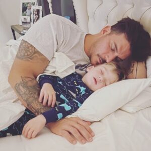 Jax Taylor Instagram - We love our naps…💜🥛