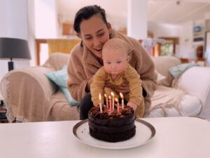 Jay Anstey Instagram - 6 Months today! 🥳🌸

Actually any excuse for me to eat cake… 🎂 

#mom #momlife #postpartum #4thTrimester #babies #newborn #baby #family #motherhood #parenthood #momsofinsta #girlmom #momblogger #momblog #clickinmoms #lightinspired #kidsforreal #illuminatechildhood #magicofchildhood  #alternativeparenting #wildwomensisterhood #6monthsold #birthday