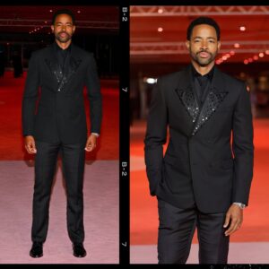 Jay Ellis Instagram - When you’re paying attention but your friends aren’t. 

Suit: @fendi 
Shoes: @santoniofficial 
Styled by: @jasonbolden