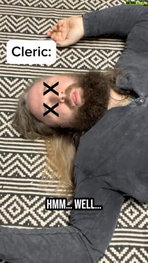 Jay Foster Instagram - It’s always a problem when the cleric goes down 😬… it’s a REAL problem when they stay down ☠️ 

I know my players start to panic if the cleric takes too much damage in a combat 🤣

What makes your players/party panic? 👀 

#dnd #dnd5e #dndmemes #dndjokes #dungeonsanddragons #dungeonsanddragonsmemes #ttrpg #ttrpgmemes #criticalrole #dimension20