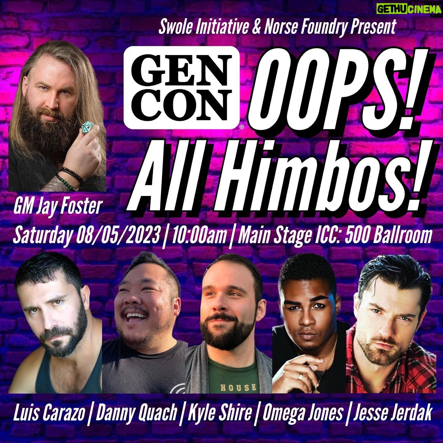Jay Foster - 1.1K Likes - Y’ALL READY FOR THIS!?
Coming to the Main Stage at @gen_con 2023 GM’d by yours truly, I take some of Tabletop’s most beloved Himbos/Thembos through the trials, tribulations, and out of place hairs that would befall our heroes!
Featuring the amazing: @luis.carazo @danny.quach @kyleshire @criticalbard @jessejerdak and MAYBE another surprise player…
🎟️s available now - 🔗 in biooooo!