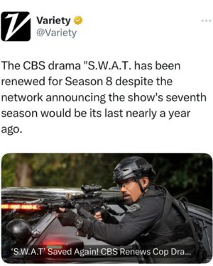 Jay Harrington Instagram - SEASON 8 is official!!!
can’t thank @swatcbs fans enough!!!
22 more episodes coming your way…
let’s roll 👊🏼👊🏼👊🏼