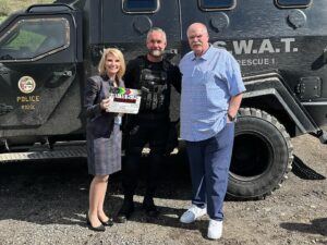 Jay Harrington Instagram - you just won the Superbowl, what’re you gonna do?
visit the @swatcbs set of course!
it was a pleasure having Tammy and Andy Reid hang out with us today!
she played a reporter, and he called a few plays 😉
