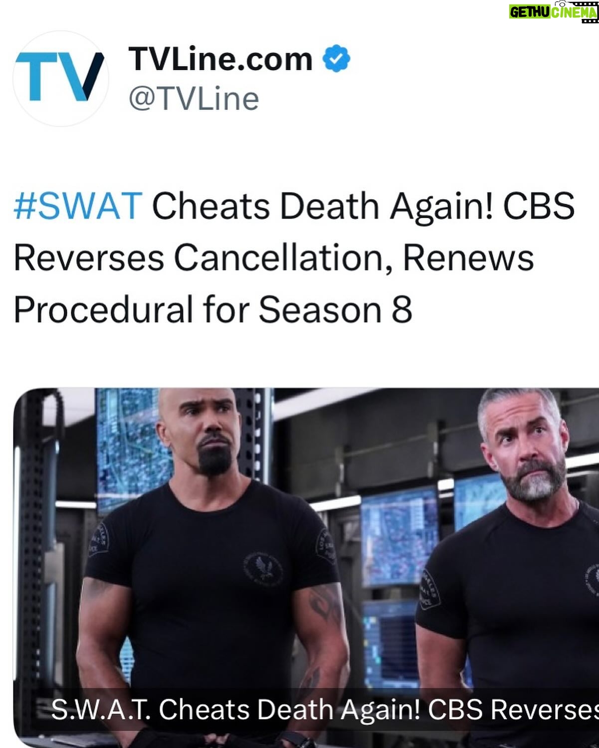 Jay Harrington - 34.4K Likes - SEASON 8 is official!!!
can’t thank @swatcbs fans enough!!!
22 more episodes coming your way…
let’s roll 👊🏼👊🏼👊🏼