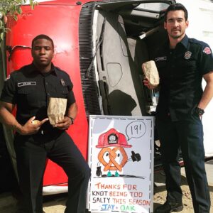 Jay Hayden Instagram - A huge thank you to @shappypretzel from @station19  These pretzels are the BEST!! (Quick tip: Gotta do the cheese sauce AND mustard dip combo. Only way to fly.)
#bestpretzelever #pretzels