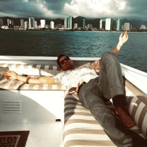 Jay Hernandez Instagram - And on the seventh day he rose again...to shoot the penultimate episode of Magnum P.I. In the unforgiving ocean, experiencing periodic lashings of rain and wind during the coldest day of the year, at times dropping his core temperature to dangerous levels whilst the ternderest of bits were feasted upon by “sea fleas” only to be roused from death by an intermittent feeding of gruel procured from “lunch boat.” Please support this poor soul and watch tonight’s episode of #magnumpi on @cbstvstudios