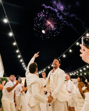 Jaymes Vaughan Instagram - Two years ago today I got to marry my best friend. For as long as I can remember I used to dream about marrying my husband, and what it would feel like to find my forever person. Two years in I can honestly say it is way better than anything I ever dreamed of. I get to wake up every day with my best friend, my practical jokester, my soul mate. 
If I could be Dad for a second and offer just one thing I’ve learned about love, it’s this:
Don’t settle. Be open to love, but don’t settle. Wait until you find that person that it’s so obvious it practically hits you over the head. That person that it is so easy to just exist beside. That person that makes you feel like you can exhale. That person that makes you feel safe to be every part of yourself. That person that you’re excited to see even if you’ve just seen them 5 minutes ago. That person that feels like you’ve known them your whole life, when they show up…lock them down. That’s the one. 
Growing up gay, so many hateful things got put into my head that really messed up what I thought love was, I thought love was supposed to hurt me…so I let it. Then, my person came along and slowly and carefully fixed all that…he showed me what love is actually supposed to be. It’s uplifting, it’s safe, it’s consistent…it never hurts you, in fact, it heals you. 
I love you @jonathandbennett, Happy Anniversary my Prince. Thank you for being my one. Forever.

📷 @toddthephotographer