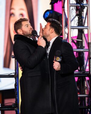 Jaymes Vaughan Instagram - Another epic New Year's Eve! Thank you @kayjewelers for bringing so much love and kisses to the night as the official sponsor of the Times Square New Year’s Eve Kiss! Swipe through to see how these husbands rang in 2024. Last photo is my fave #KayPartner