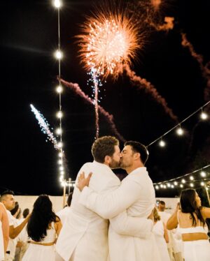Jaymes Vaughan Instagram - Two years ago today I got to marry my best friend. For as long as I can remember I used to dream about marrying my husband, and what it would feel like to find my forever person. Two years in I can honestly say it is way better than anything I ever dreamed of. I get to wake up every day with my best friend, my practical jokester, my soul mate. 
If I could be Dad for a second and offer just one thing I’ve learned about love, it’s this:
Don’t settle. Be open to love, but don’t settle. Wait until you find that person that it’s so obvious it practically hits you over the head. That person that it is so easy to just exist beside. That person that makes you feel like you can exhale. That person that makes you feel safe to be every part of yourself. That person that you’re excited to see even if you’ve just seen them 5 minutes ago. That person that feels like you’ve known them your whole life, when they show up…lock them down. That’s the one. 
Growing up gay, so many hateful things got put into my head that really messed up what I thought love was, I thought love was supposed to hurt me…so I let it. Then, my person came along and slowly and carefully fixed all that…he showed me what love is actually supposed to be. It’s uplifting, it’s safe, it’s consistent…it never hurts you, in fact, it heals you. 
I love you @jonathandbennett, Happy Anniversary my Prince. Thank you for being my one. Forever.

📷 @toddthephotographer