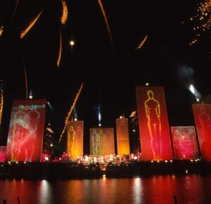Jean-Michel Jarre Instagram - Holà Sevilla ! I remember the colossal work of the crew building the structure of the stage underwater and the amazing reflections during the show! #sevilla #music #spain #festival #concert #europe #jeanmicheljarre