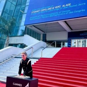 Jean-Michel Jarre Instagram - Greetings from Cannes! Red carpet & Walk of Fame moment with the great @Stewart Copeland and the talented @yemialade! 
#midem24  #villedecannes