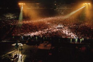 Jean-Michel Jarre Instagram - Barcelona Olympic Stadium such a fantastic audience! Awesome! #barcelona #spain #festival #music #concert #europe #jeanmicheljarre