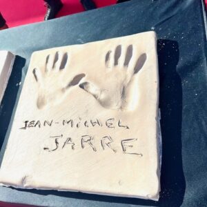 Jean-Michel Jarre Instagram - Greetings from Cannes! Red carpet & Walk of Fame moment with the great @Stewart Copeland and the talented @yemialade! 
#midem24  #villedecannes