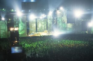 Jean-Michel Jarre Instagram - Barcelona Olympic Stadium such a fantastic audience! Awesome! #barcelona #spain #festival #music #concert #europe #jeanmicheljarre