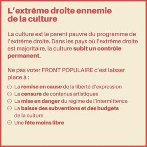 Jeanne Added Instagram - @front_electronique 
Au vu des circonstances politiques gravissimes en France, nous sommes près de 200 artistes, médias, promoteur•ices, vidéastes, etc… de la scène musicale française à s’être unis spontanément pour s’organiser face à cette crise. 

Notre communauté culturelle, plurielle et inclusive, doit absolument se mobiliser pour garantir l’avenir des espaces de libertés que nous avons construit ensemble.

En ce sens, un comité regroupant toustes ces acteur•ices s’est porté volontaire pour agir avec des actions comme : l’organisation d’événements et de livestream centrés sur l’appel au vote et à la sensibilisation des enjeux et risques actuels, la création d’un hymne commun et la curation de VA dans le but de récolter des fonds.

Le 30 juin et le 7 juillet prochain on se retrouve tous•tesX aux bureaux de vote !