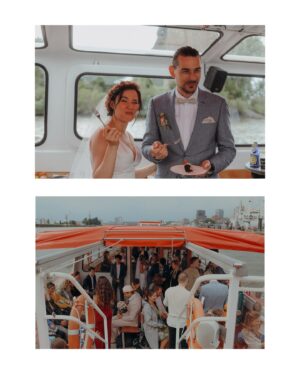 Jeannine Wacker Instagram - Das große Glück der Liebe besteht darin, Ruhe in einem anderen Herzen zu finden.“
- Lespinasse

Ja, yup, duh - wir haben geheiratet.
Aus „Wir machen das ganz klein und unkompliziert“ wurde eine Barkassenfahrt mit 70 Gästen - und wir sind sehr froh darüber. So viele geliebte Menschen auf einem Boot zu haben, alle da, um mit uns unsere Liebe zu feiern war unendlich schön und berührend und eine Erfahrung, die sich wirklich mit keiner anderen vergleichen lässt. Wir waren noch tagelang völlig überwältigt von all der Liebe, Wärme und Unterstützung, die uns an diesem Tag entgegenschlugen. 1000 liebe Worte & Gesten, berührende Reden, geteilte Erinnerungen, Wünsche für die Zukunft, emotionale Musikeinlagen, Kinderlachen, Hündchenliebe, Seifenblasen, ein Sandritual, ein Gästebuch mit einer Polaroid-Galerie, die ihresgleichen sucht und eine Torte, die wir zwar mit gebacken aber niemals so hübsch erwartet hätten - das alles wird für immer in unseren Herzen bleiben.
Danke an alle, die unsere Hochzeit so unvergesslich gemacht haben ♥️
Na dann… auf ins neue Kapitel! Fühlt sich gut an.
Die fantastischen Fotos auf der Barkasse stammen von @alexandrapfeifer.photography 💫
Die Fotos im Paternoster (es gab einen Paternoster!!!) und vor und im Standesamt hat die wundervolle @antitoni gemacht ✨

#justmarried