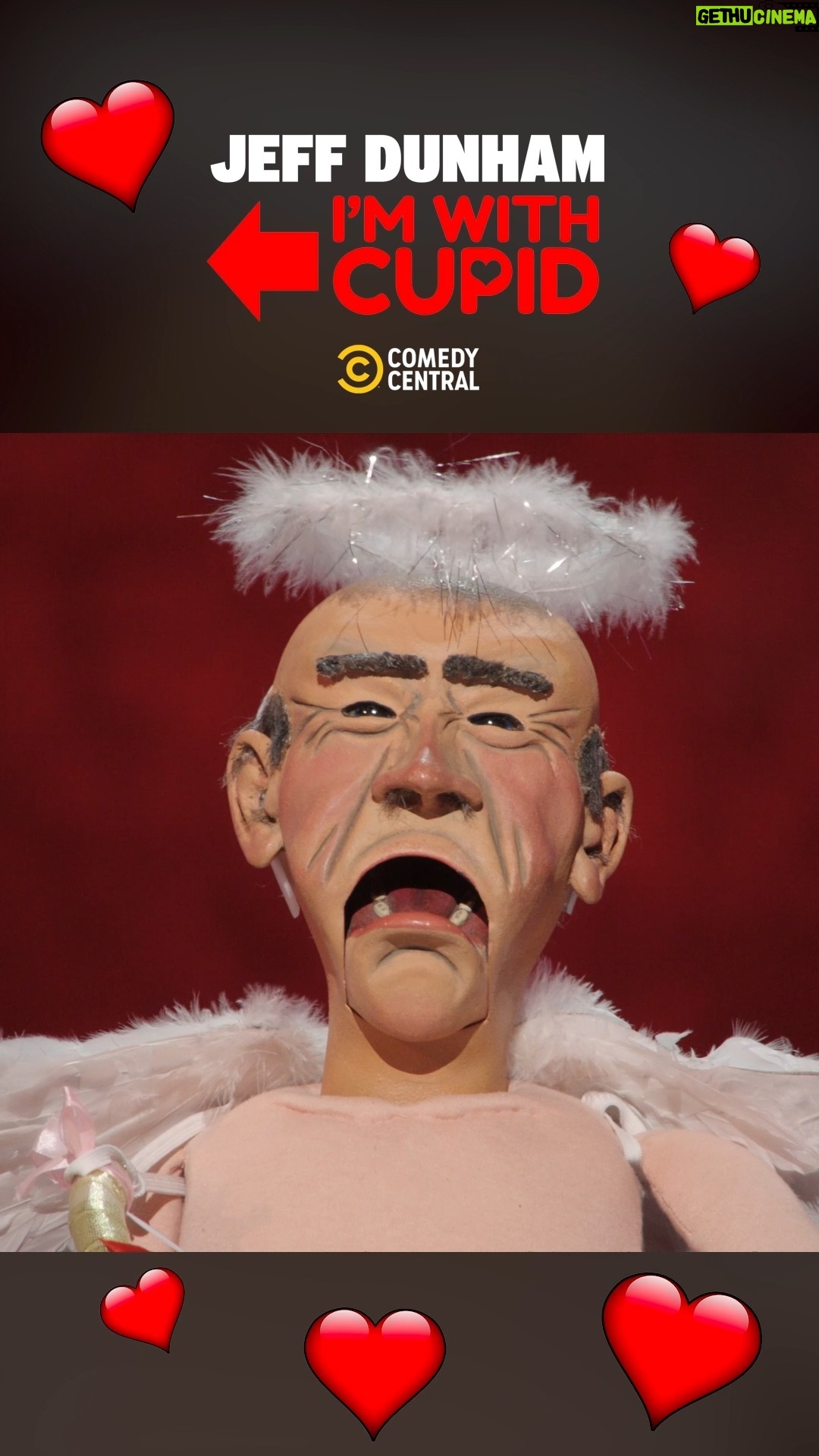Jeff Dunham - 30K Likes - TONIGHT, in my all new Comedy Central stand up special, “I’m With Cupid”, Walter is mostly naked and NOT HAPPY! Sneak a peek right now, then join us for the premiere in just a few hours! (Early airings are bleeped; Late-nights are NOT! 😅)